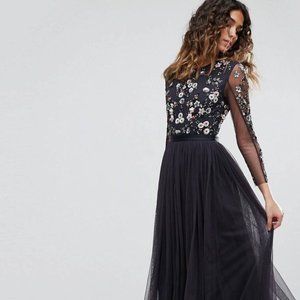 (NWT) Needle & Thread - Ditsy Scatter Tulle - Maxi Gown - Size 8